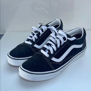 Vans Black and White Athletic Shoes with Iconic Style